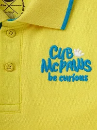 CuB McPAWS be curious Boy's Solid Regular Fit Polo Shirt (S19PTB02YEL6-7Yrs_Yellow-thumb2