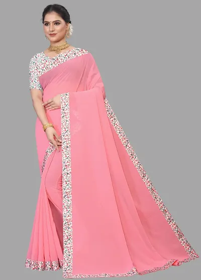 Classic Georgette Saree with Blouse piece for women