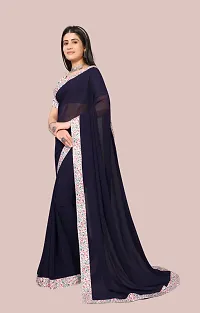 Classic Georgette Saree with Blouse piece for women-thumb4