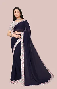 Classic Georgette Saree with Blouse piece for women-thumb1