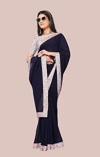 Classic Georgette Saree with Blouse piece for women-thumb2