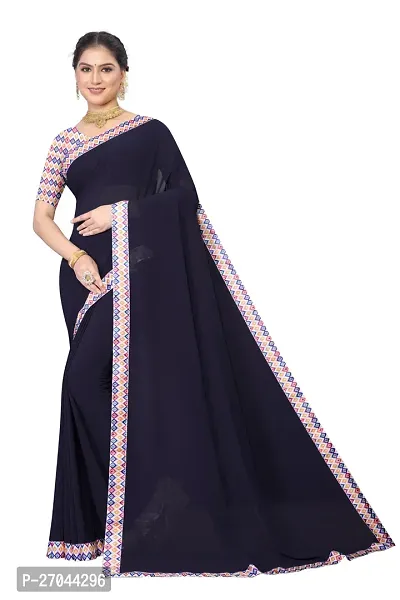 Classic Georgette Saree with Blouse piece for women-thumb0