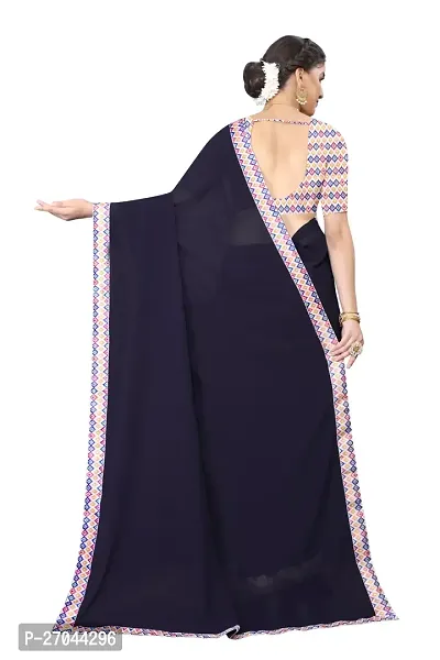 Classic Georgette Saree with Blouse piece for women-thumb2