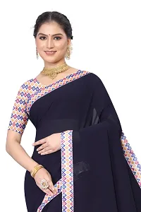 Classic Georgette Saree with Blouse piece for women-thumb2