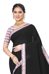 Classic Georgette Saree with Blouse piece for women-thumb1