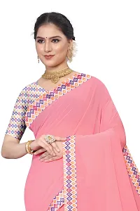 Classic Georgette Saree with Blouse piece for women-thumb4