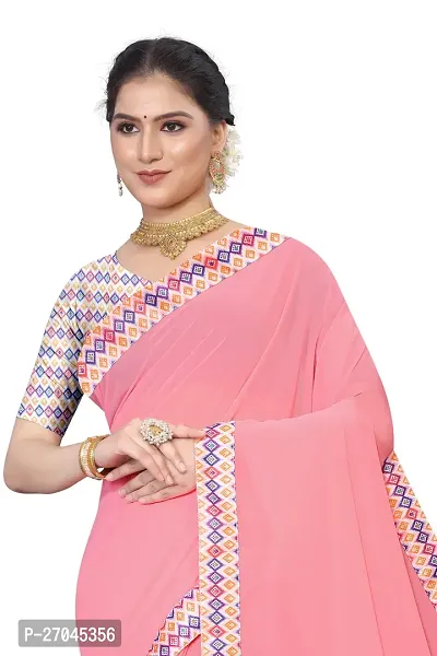 Classic Georgette Saree with Blouse piece for women-thumb5