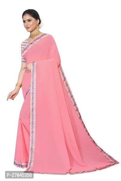 Classic Georgette Saree with Blouse piece for women-thumb3