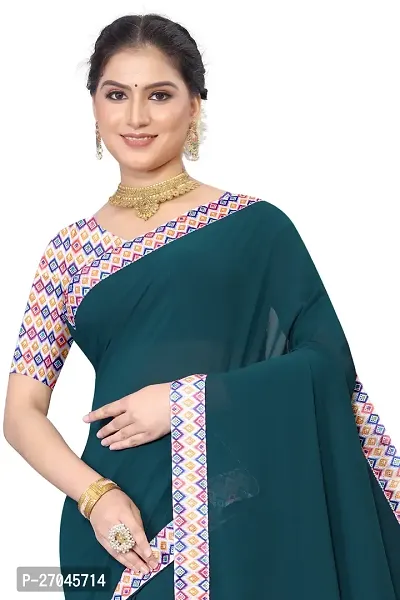 Classic Georgette Saree with Blouse piece for women-thumb2