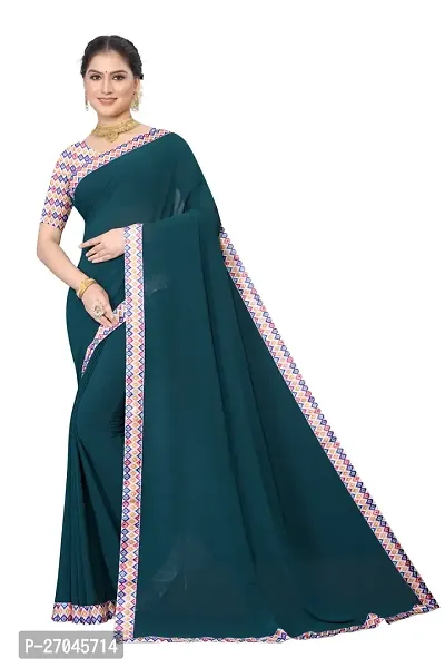 Classic Georgette Saree with Blouse piece for women-thumb3