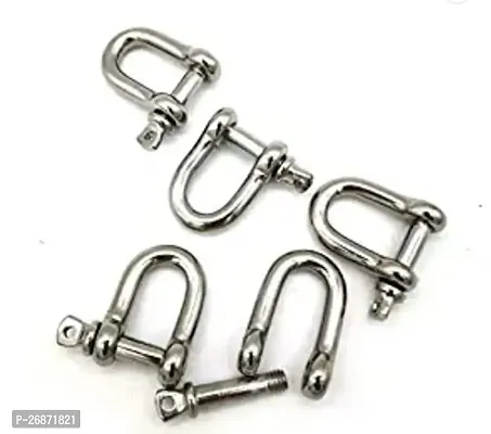 Stainless Steel D Shackle Load Clamp For Chains Wire Rope Lifting Paracord Outdoor Camping Survival Rope Bracelets 2 Pieces Pack Of 5