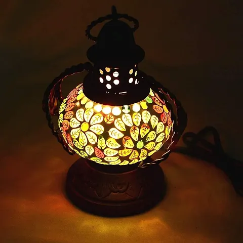 Electric Wooden Hanging Lantern Lamp