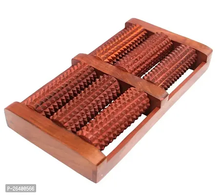 Wooden Double Feet Massager