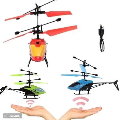 Toy Flying Helicopter for Kids Age 4+ Years Gravity Sensor Rechargeable Helicopter Toy I Pack of 1-thumb0