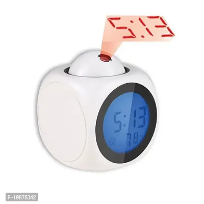Digital Alarm Clock with Projector Time Display Watch and Talking Feature (Multicolor)-thumb0