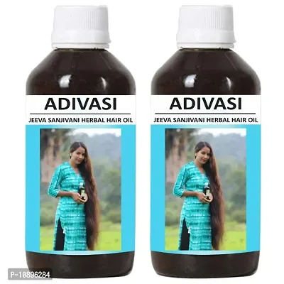 Adivasi Jeeva Sanjivani Herbal Hair Oil Strengthening pack of 2 (100ml Each)-thumb0