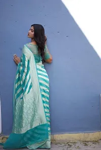 Stylish Art Silk Saree with Blouse piece-thumb2