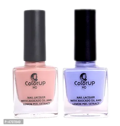 ColorUP HD Nail Polish with Avocado Oil and Lemon Peel Extract 8ml Pack of 2-thumb0