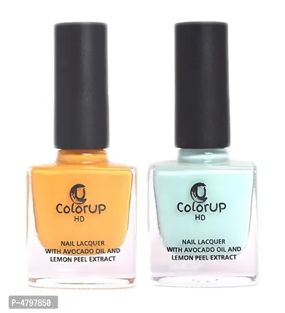 ColorUP HD Nail Polish with Avocado Oil and Lemon Peel Extract 8ml Pack of 2-thumb0