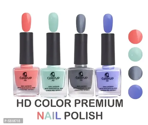 ColorUP HD glossy nourishing nail paint no Toxin Nail Polish 8ml Combo Set of 4