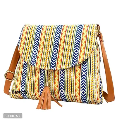 Ikat Brown Multi Wave Handbag