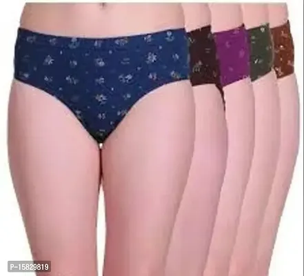 Stylish Fancy Cotton Panties For Women Pack Of 5-thumb0