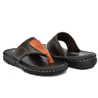 MKS Shoes Men's Brown slipper/flipflops-thumb1