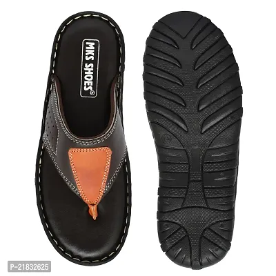 MKS Shoes Men's Brown slipper/flipflops-thumb4