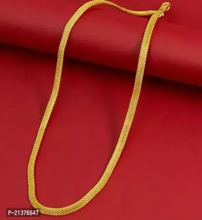 Stylish Gold Plated  Brass 1 Gram Gold Plated Chain for Men and Women
