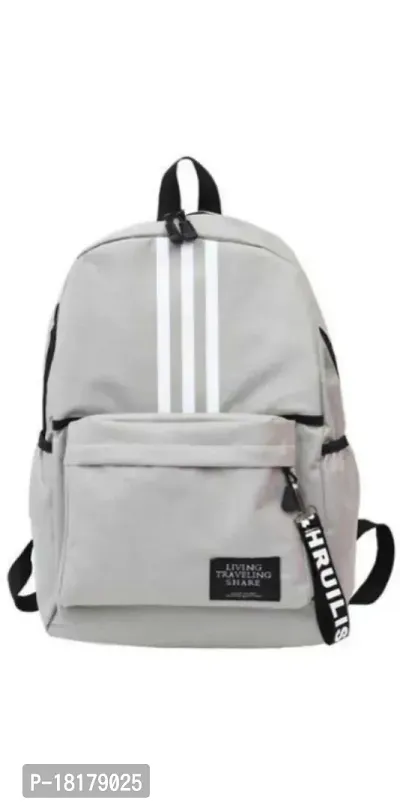 STYLIST AND TRENDY SCHOOL/COLLEGE/CASUAL BACKPACK FOR GIRLS AND WOMEN (GREY 3LINE)