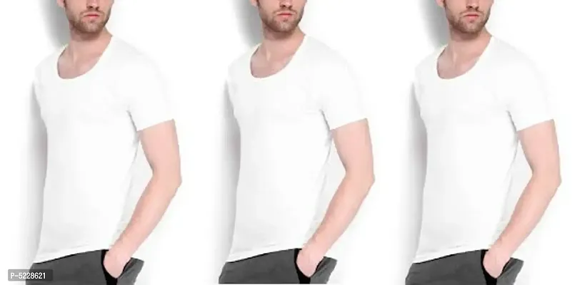 PACK OF 3 - Men's 100% Comfort half sleeve vests