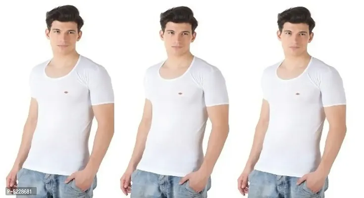 PACK OF 3 - Men's 100% Daylong half sleeve vests RNS at best price with free shipping.