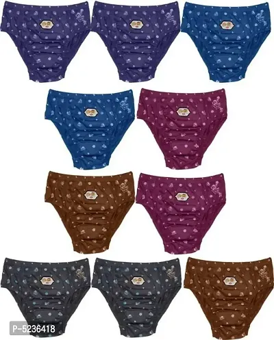 PACK OF 10 - Women's Cotton Printed Hipster Panties