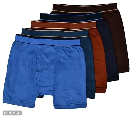 Pack of 5 - Men's stylish Cotton Long Trunk Underwear-thumb0