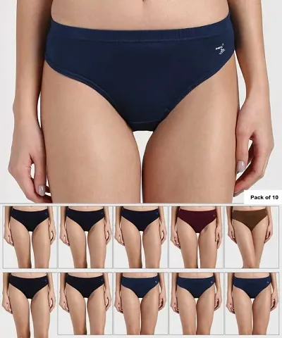 Pack of - Women's Plain Viva Hipster Panties