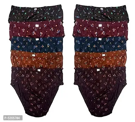 Pack of 10 - Women's Soft Diva Printed Hipster Briefs