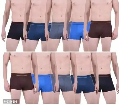 PACK OF 10 - Men's Soft Cotton Mini Trunk Underwear-thumb0