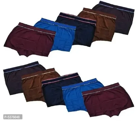 PACK OF 10 - Men's Soft Combed Cotton Mini Trunk Underwear