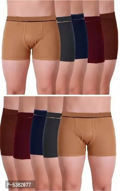 PACK OF 10 - Men's Classic Combed Cotton Mini Trunk Underwear-thumb0