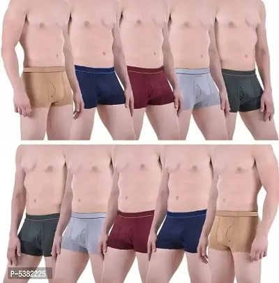 PACK OF 10 - Men's Regular wear Cotton Mini Trunk Underwear-thumb0