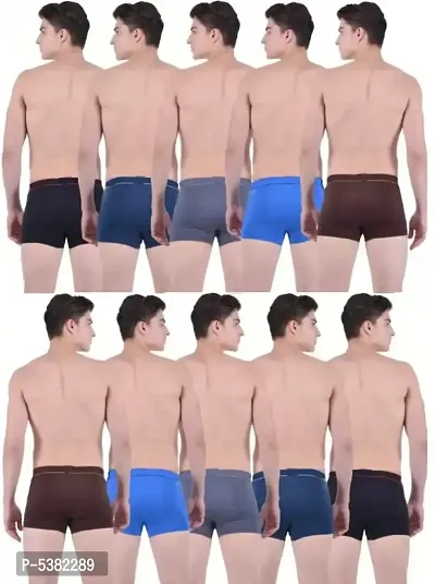 PACK OF 10 - Men's Underpant Trunk Cotton Mini Trunk Underwear-thumb0