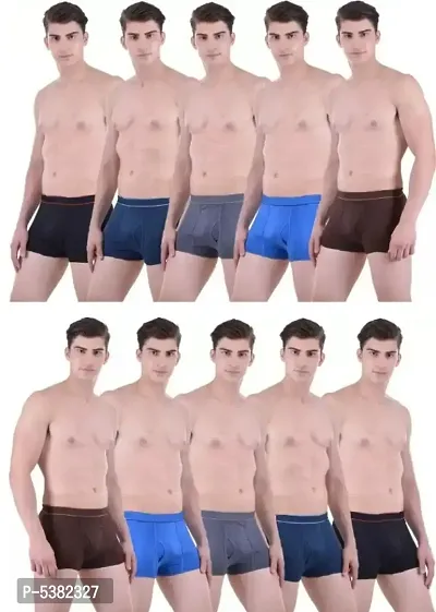 PACK OF 10 - Men's Star Cotton Mini Trunk Underwear-thumb0