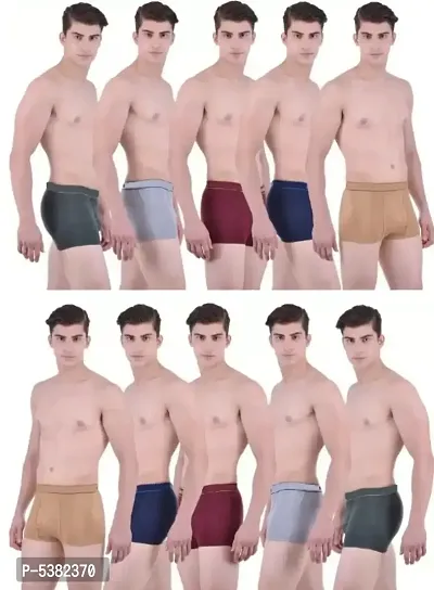 PACK OF 10 - Men's Classy Cotton Mini Trunk Underwear-thumb0