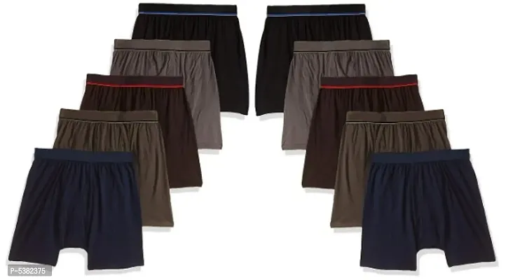 PACK OF 10 - Men's Double Fit Cotton Mini Trunk Underwear-thumb0
