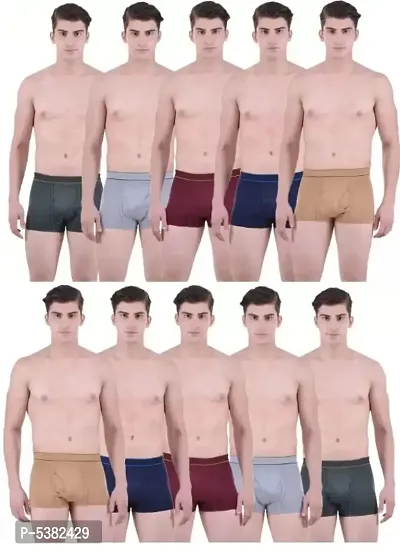 PACK OF 10 - Men's Super Max Cotton Mini Trunk Underwear-thumb0