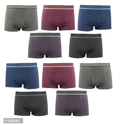 PACK OF 10 - Men's Ultra Comfort Cotton Mini Trunk Underwear-thumb0
