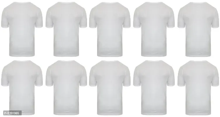 PACK OF 10 - Men's 100% Branded White RNS Undershirt Half Sleeves Vest