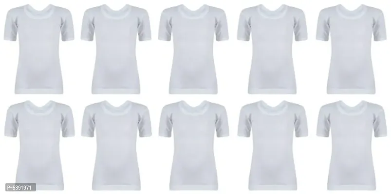 PACK OF 10 - Men's 100% Royal White RNS Undershirt Half Sleeves Vest