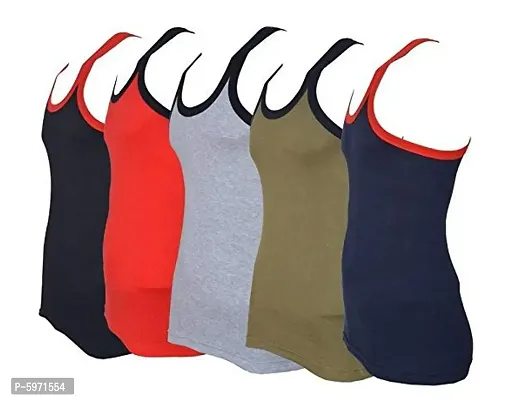 Pack of 5 - Men's Classic Stylish Gym Vests.-thumb0