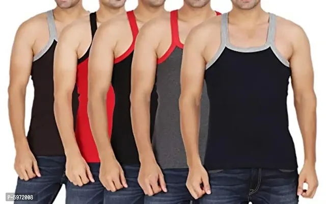 Pack of 5 - Men's ALL Day Stylish Gym Vests.-thumb0